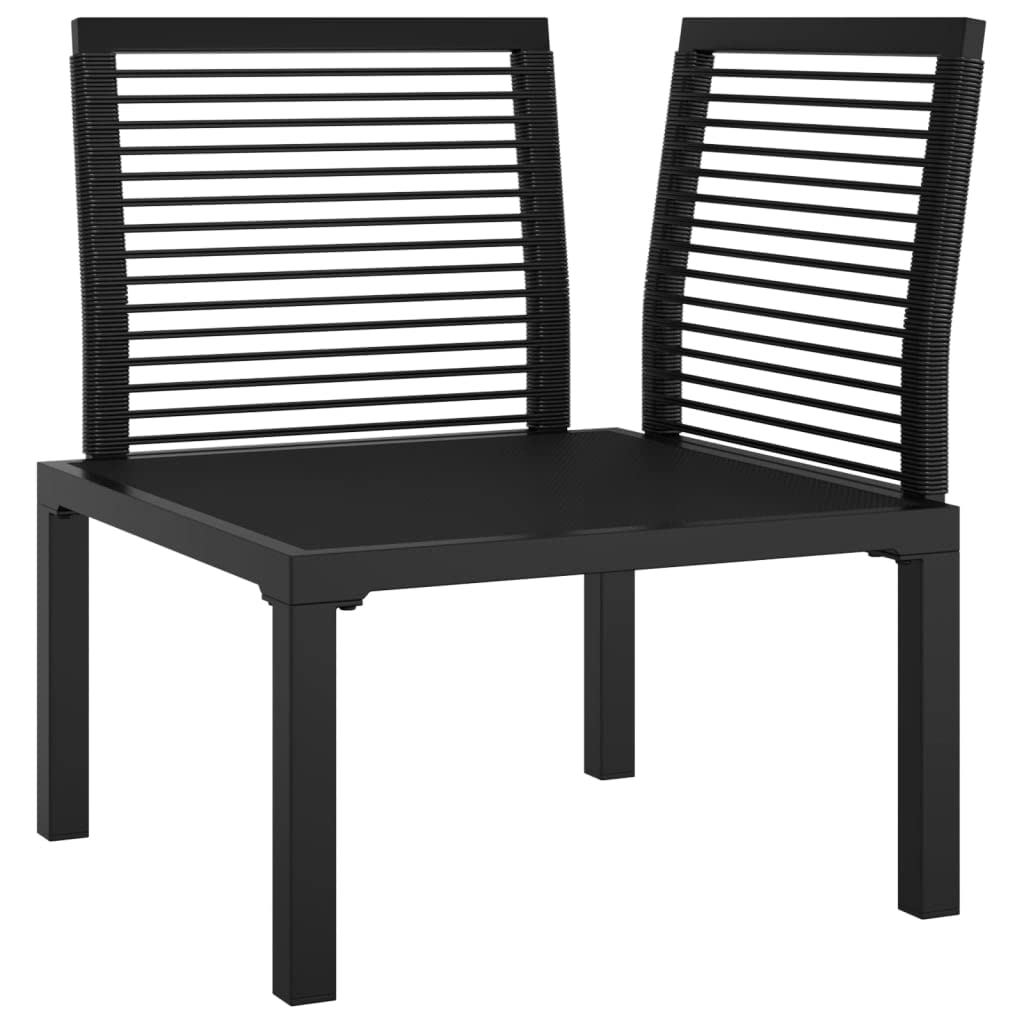 Sillón esquinero de jardín con cojines de polirratán negro y gris, juego de muebles de jardín exterior, juego de muebles de jardín, salón de jardín exterior de ratán para exterior, piscina o