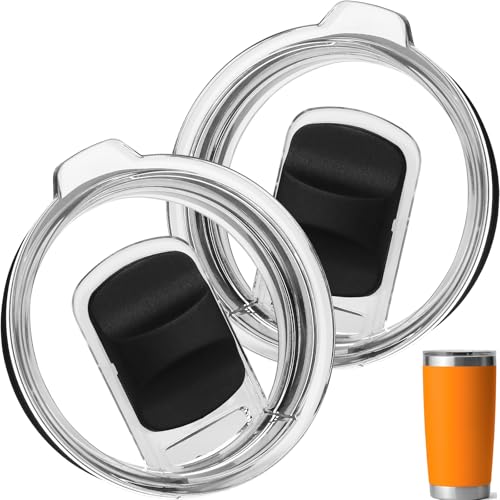 20 oz Tumbler Lid for YETI, 2 Pack Replacement Lids for Yeti 20 oz Tumbler,10/24 oz Mug,10 oz Lowball. 16 oz Pints, for Ozark Trail, Magnetic Slider, Splash Proof Coffee Cup Cover Mug Lids