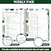 2026 Planner, Weekly and Monthly Calendar Planner for Women, Jan 2026 - Dec 2026, Hardcover Planning Agenda book with Tabs, Spiral Bound, Inner Pocket, Perfect for School Office Supplies, 6.2" x 8.5" - Cactus #2