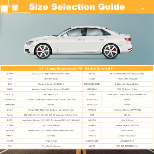 Image of GUNHYI 16 Layers Car Cover Waterproof All Weather, Heavy Duty Full Exterior Cover Universal Fit Coupe Porsche 718 Boxster Cayman, Nissan Versa /240SX, Mercedes-Benz CLK /SL Class, Mazda MX-6 etc.