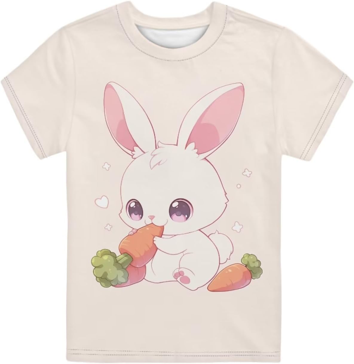 Novelty 3D Graphic T Shirts for Kids Crew Neck Funny Animal Print Short Sleeve Girls Tshirts 3-16 Years