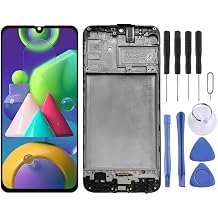 CHENYAN LCD Screen for Samsung Galaxy M21 SM-M215 Digitizer Full Assembly with Frame