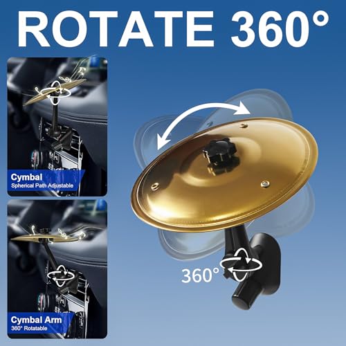 Car Crash Cymbal Air Vent - 2026 Upgrade Mini Car Symbol Drum for Dash, Dashboard Cymbal for Car, Fun for Every Drive, Fits Most Vehicles, Beats Boredom, Turn Traffic into a Jam Session