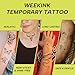 WEEKINK Old English Gothic Alphabet Letter Temporary Tattoos – Realistic Name & Word Fake Tattoo for Finger, Wrist & Neck, Long Lasting Semi-Permanent Tattoos for Men & Women
