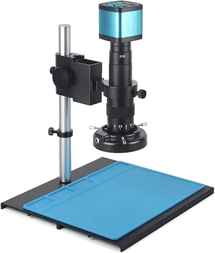 Kit de accesorios para microscopio 48MP 4K 2K 1080P HDMI USB electrónico cámara de video digital 10-300X Zoom C Mount Lens 56 herramientas LED