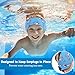 HeySplash Swimming Headband, Swimming Earplugs Ear Band Swimmer Ear Protection Kids Ear Plugs, Neoprene Ear Guard and Hair Guard for Kids Toddlers, Hold Earplugs in, S, Full Light Blue Dolphin