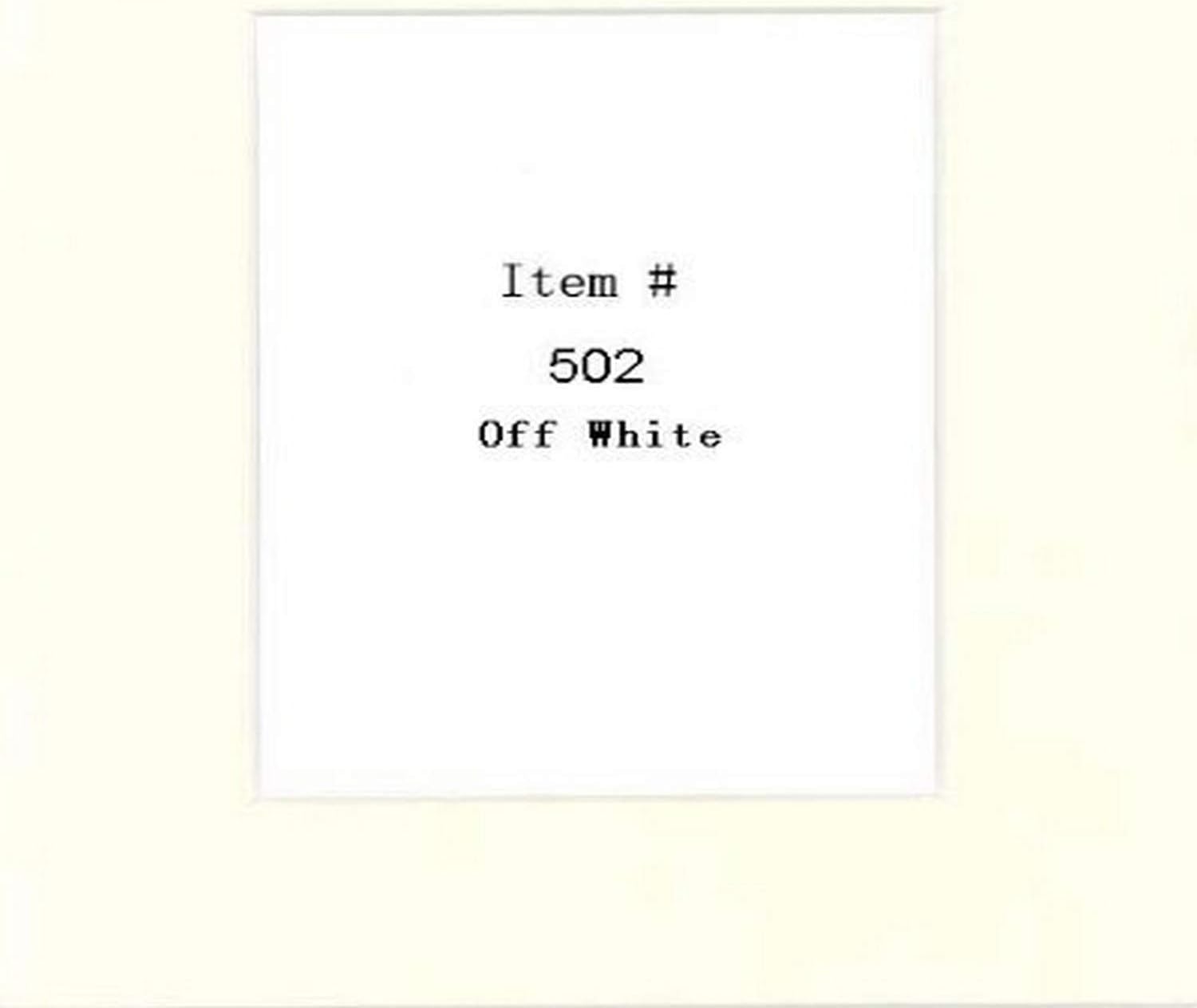 Pack of 10 16x20 Off-White Picture Mats Mattes with White Core Bevel Cut for 11x14 Photo + Backing + Bags