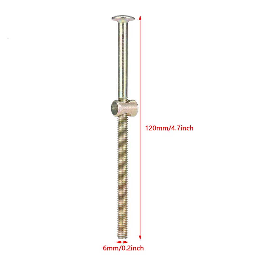 Furniture Bolts 10PCS M6 Carbon Steel 120mm with Nuts Connector Fastener