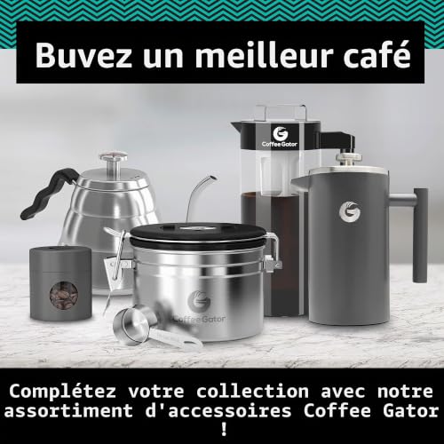 Coffee Gator Bouilloire à col de cygne avec Thermomètre -1.2 L Bouilloire en Acier Inoxydable de Qualité Supérieure pour Cafetière, Ccuisinière avec bec verseur de précision, pour Café goutte-à-goutte – vue 8