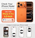 SURITCH Magnetyczne etui kompatybilne z iPhone 17 Pro, odporne na wstrząsy etui ochronne z przyciskiem sterowania kamerą, osłoną aparatu i regulowaną podpórką (pomarańczowe)