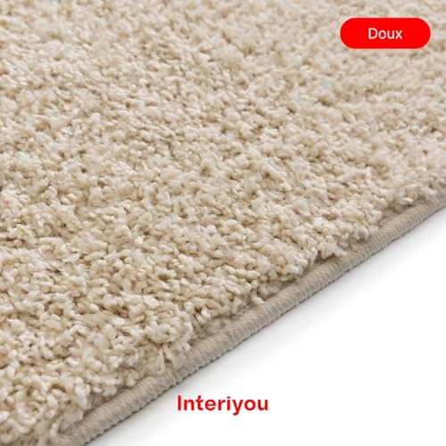 Tapis à poils longs antidérapant pour sol glissant Sofia