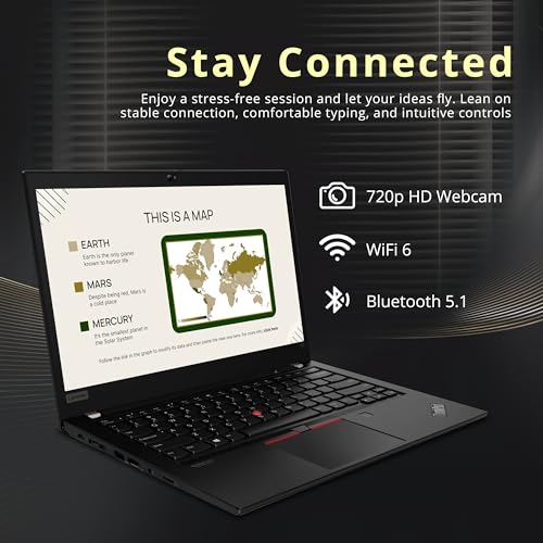 Image of Lenovo ThinkPad T14 Gen 2 Business Laptop, 14 inch FHD Display, AMD Ryzen 7 Pro 5850U, 16GB RAM, 512GB PCIe SSD, AMD Radeon Graphics, 720P HD Webcam, Wi-Fi 6, Win 11 Pro, Black, 32GB Hotface USB Card