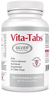Silver - Vitamins, Minerals, Nutrients - Support for Senior Dog - Supplement for Healthy Bone, Joint, Energy, Immune System - 100 Chewable Tablets