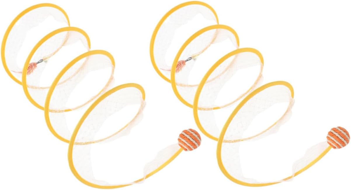 NOLITOY 6pcs Cat Tunnel Toys Interactive Collapsible Play Tunnel for Cats and Kittens Kicking Toy Kitten Accessory Options -Shaped Design