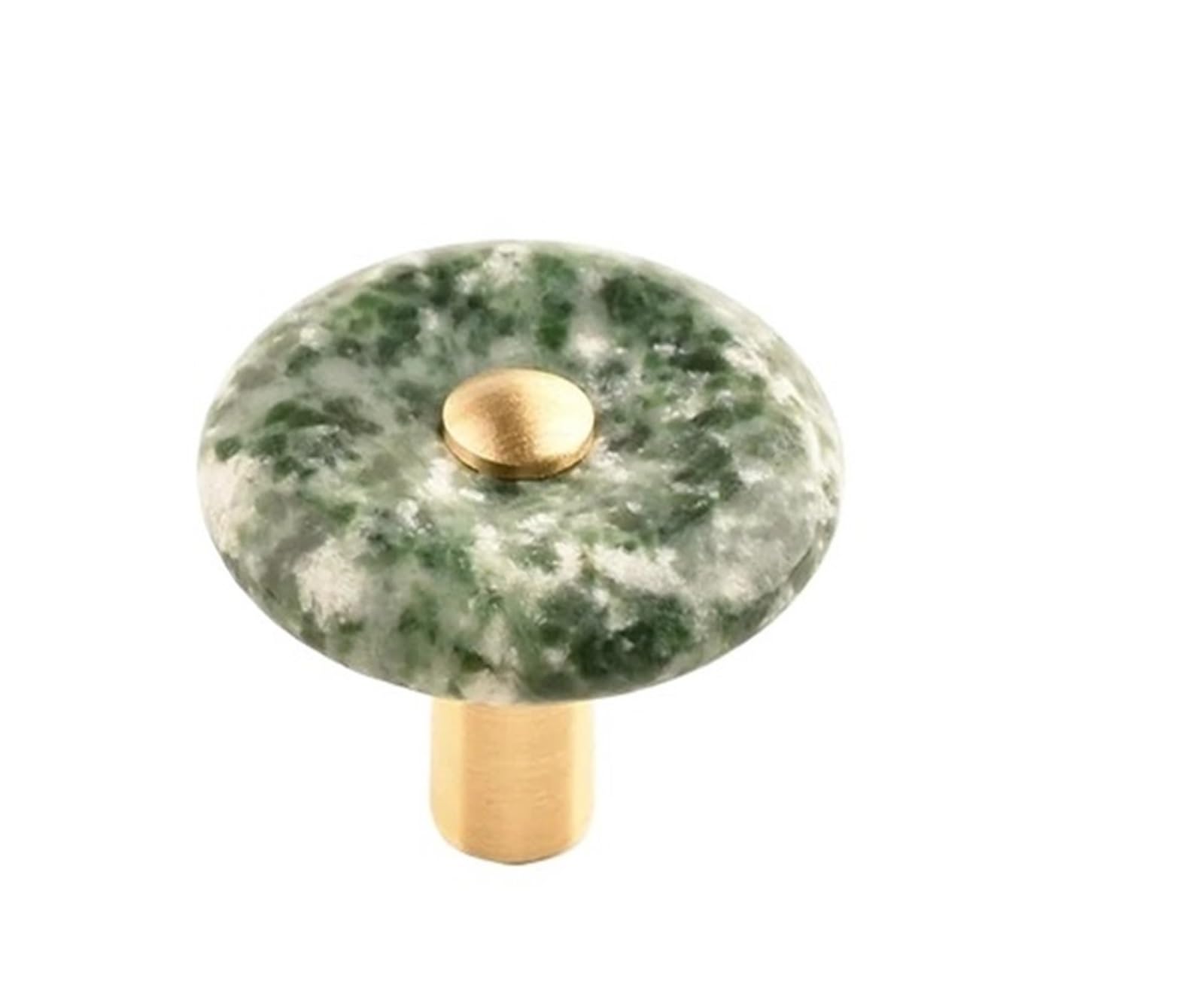 GFJFsetSH 2pcs Round Single Hole Brass Agate Crystal Cabinet Knobs(E-Agate)