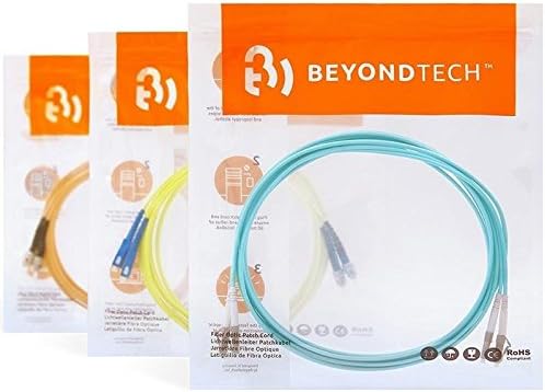 BEYONDTECH LC to LC Single Mode Fibre Patch Cable Duplex - 2M (LSZH) 9/125um OS1 (2 Pack) - Singlemode Lead Series