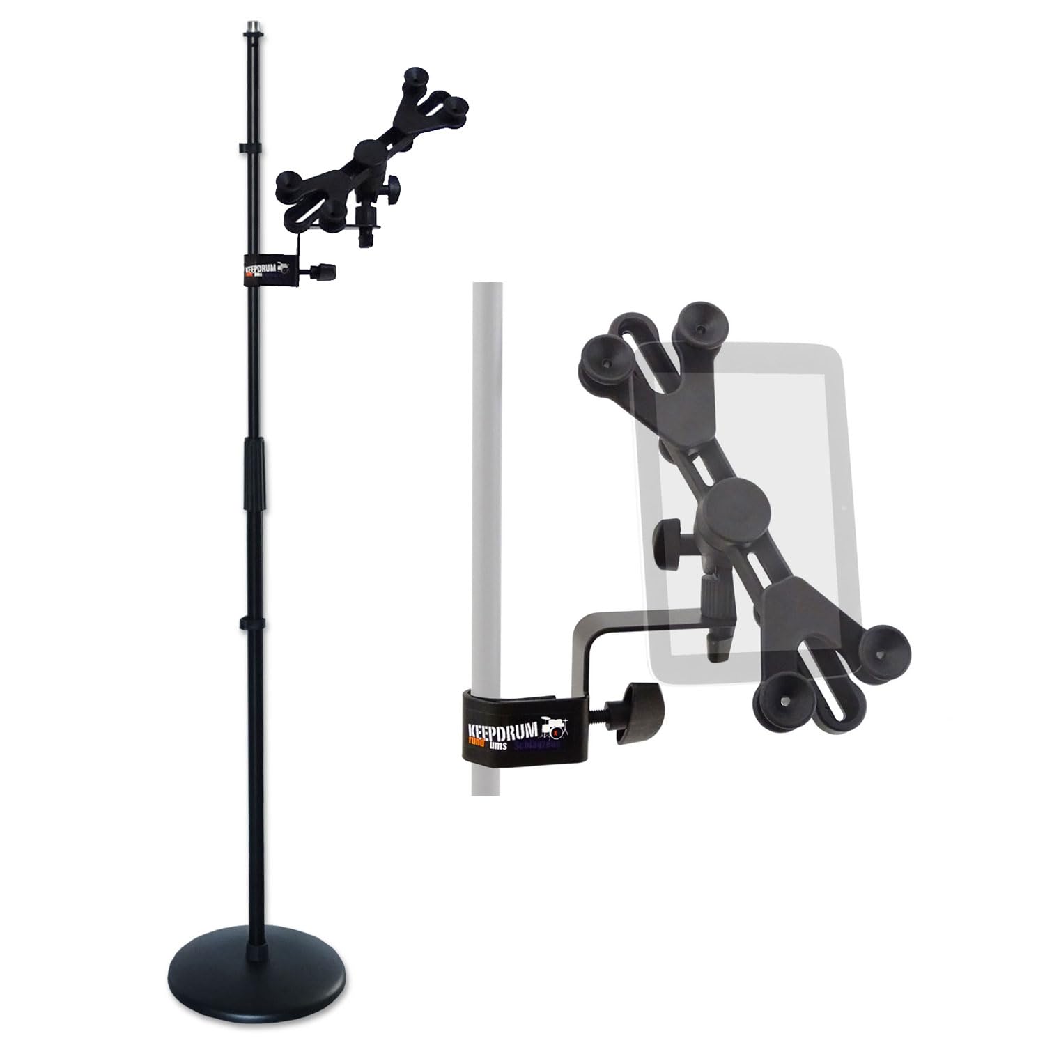 keepdrum MS015 statyw mikrofonowy prosty statyw z uchwytem na tablet