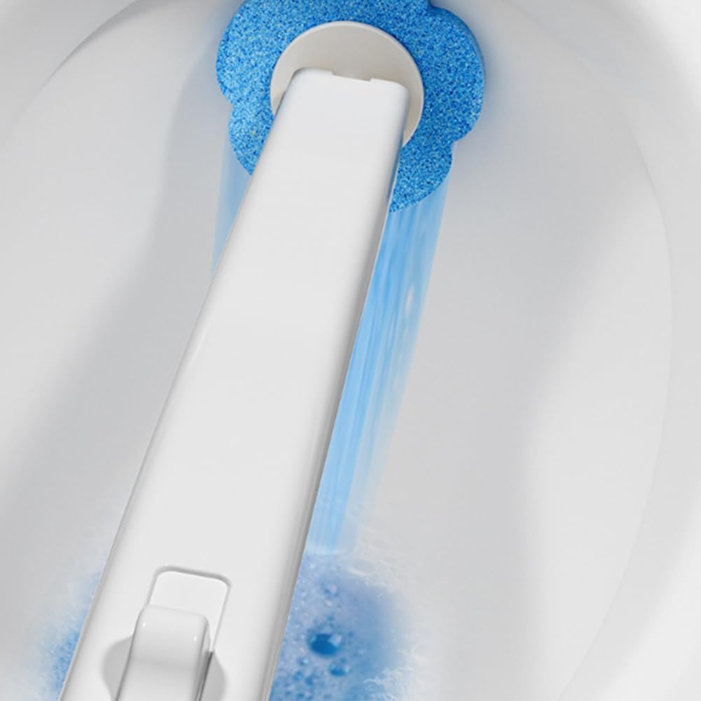 2026 New Disposable Toilet Brush, Disposable Toilet Cleaning System, Ocean/Lemon/Lavender 3 Aromatherapy, Includes Disposable Cleaning Stick, Storage Box and Scented Refill Tabs (Grey-Mix*18)