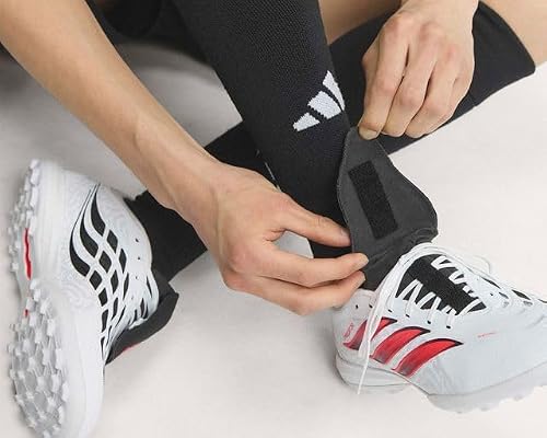adidas Mixte Predator League Fold- Over Tongue Turf Football Boots Shoes, FTWR White/Solar Turbo/Core Black, 44 EU