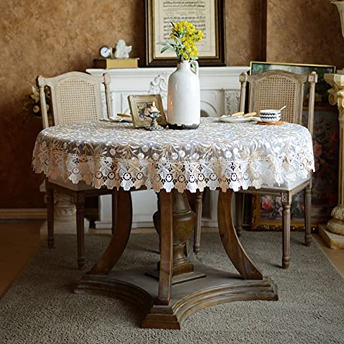 Sutavia 60 Inch Round Tablecloths,Fall Antique Flower Decor Macrame Table Cloth,Wrinkle Free Anti-Fading,Dust-Proof Table Cover For Kitchen Dining, Party, And Wedding Banquet Decoration #TOP1