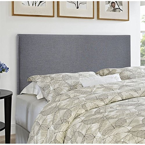 Hawthorne Collections Upholstered Queen Panel Headboard In Smoke #TOP3