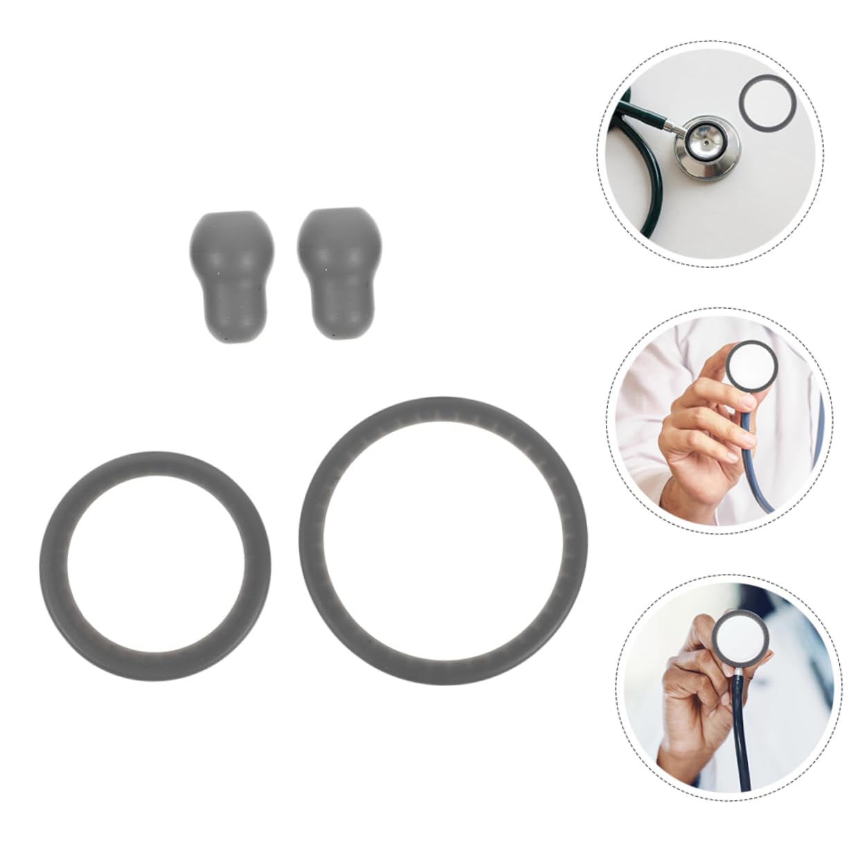 4 Pcs Stethoscope Replacement Parts Kit with Soft Silicone Ear Tips and Diaphragm Lightweight and Portable Stethoscope Accessories for Easy Maintenance and Comfortable Fit