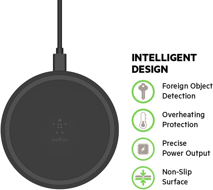 Belkin Wireless Charger 10W – Boost Up Wireless Charging Pad, Wireless Charger for iPhone 11, 11 Pro, 11 Pro Max, XS, XS Max, XR, X, 8, 8 Plus / Samsung Galaxy S10, Note10 and More, Black