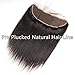 10 Inches Transparent Lace Frontal Closure 13 x 4 Human Hair Straight Wave Pre Plucked Ear To Ear Lace Frontals With Bangs Baby Hair Knots Can Be Bleached