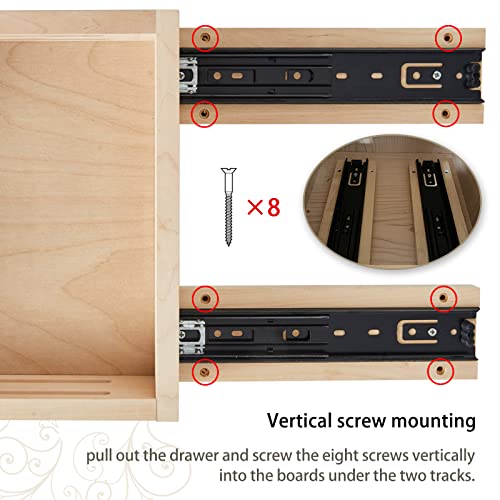 Luxurskingqyw Fully Assembled Drawer Wood Pull Out Tray Drawer Box Kitchen Cabinet Organizer, Cabinet Slide Out Shelve, Wooden Pull-Out Shelf (9" W×10" D×3" H) #TOP4