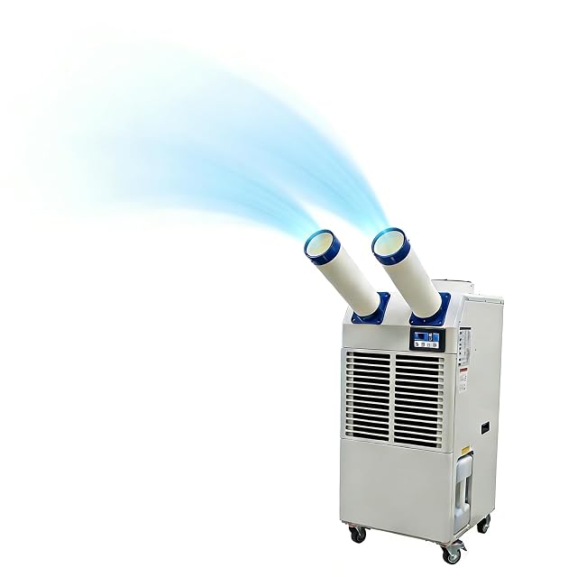 Industrial Air Conditioner 110V Spot Cooler 18700 BTU Portable AC Unit with 14L Tank Digital Control High Temp