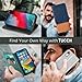 TUCCH Wallet Case for iPhone XR, RFID Blocking Credit Card Slot Kickstand PU Leather Folio Phone Cover with Wireless Charging [Shockproof TPU Shell] Compatible with iPhone XR 6.1, Textured Brown