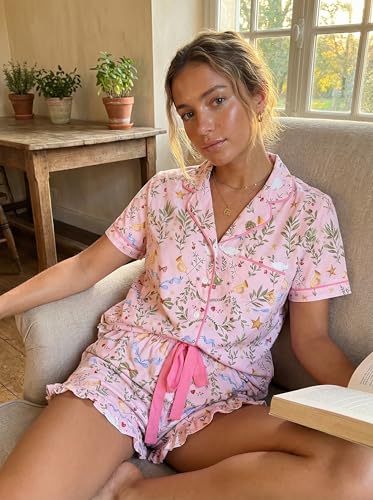 Image of KevaMolly Women Novelty Knotted Candy Cane Christmas Pajama Set