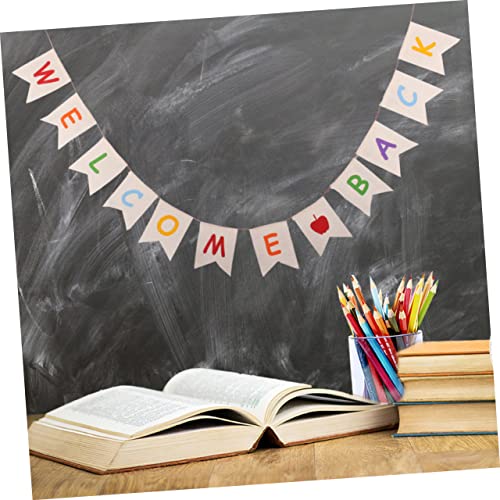 TEHAUX Decoração De Letras Banner Alfabeto Decoração De Halloween Bem-Vindo De Volta Ao Banner Decor