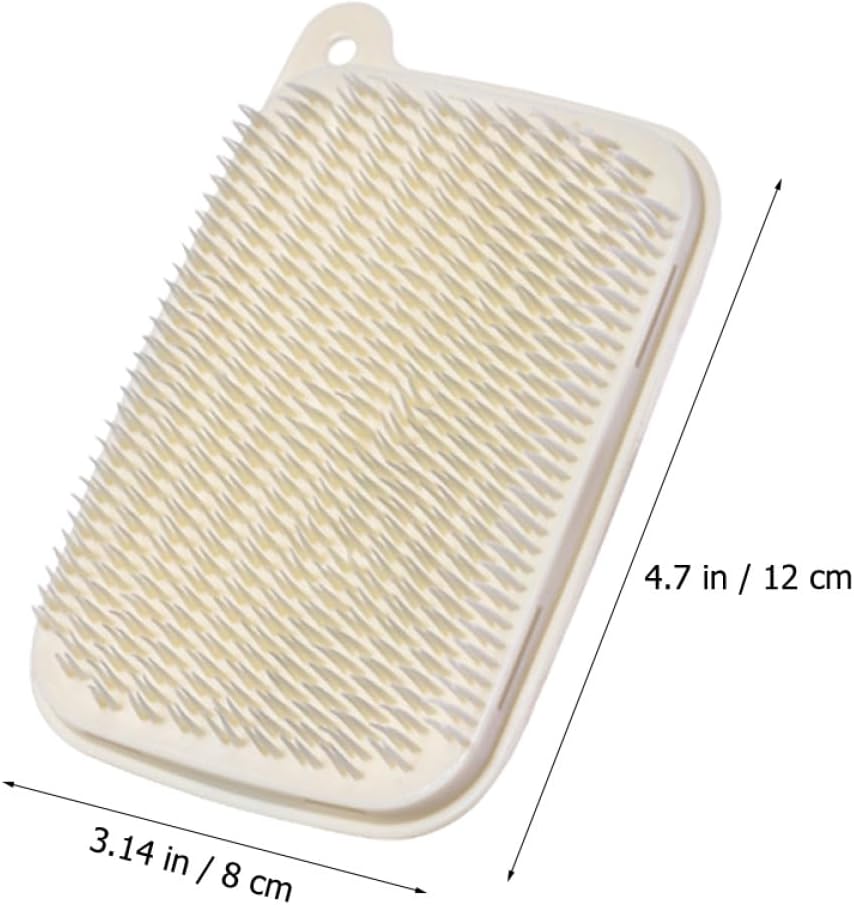 4pcs Vegetable and Potato Scrubber Brush Set for Fruit and Vegetable Cleaning, Flexible Multi-use Sink Scrubbers in Light Beige for Home Kitchen