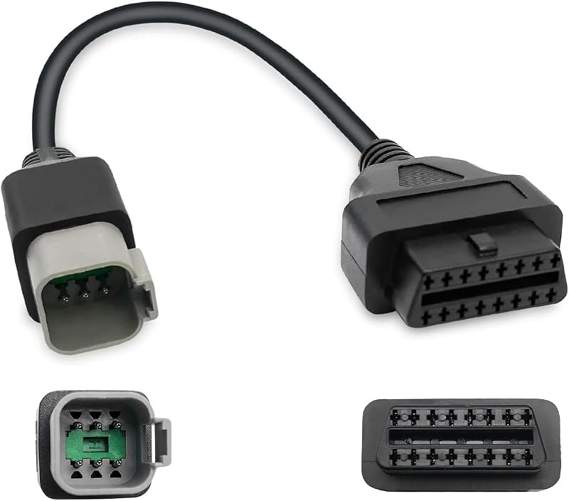 6Pin to 16Pin Motorcycle OBD Diagnostic Cable Adapter Fit for BRP Moto | CAN OBD2 OBDII Diagnostic Tool, ATV UTV Motorcycle Bike Clut, Not fit for seadoo and Not for Jet Skis