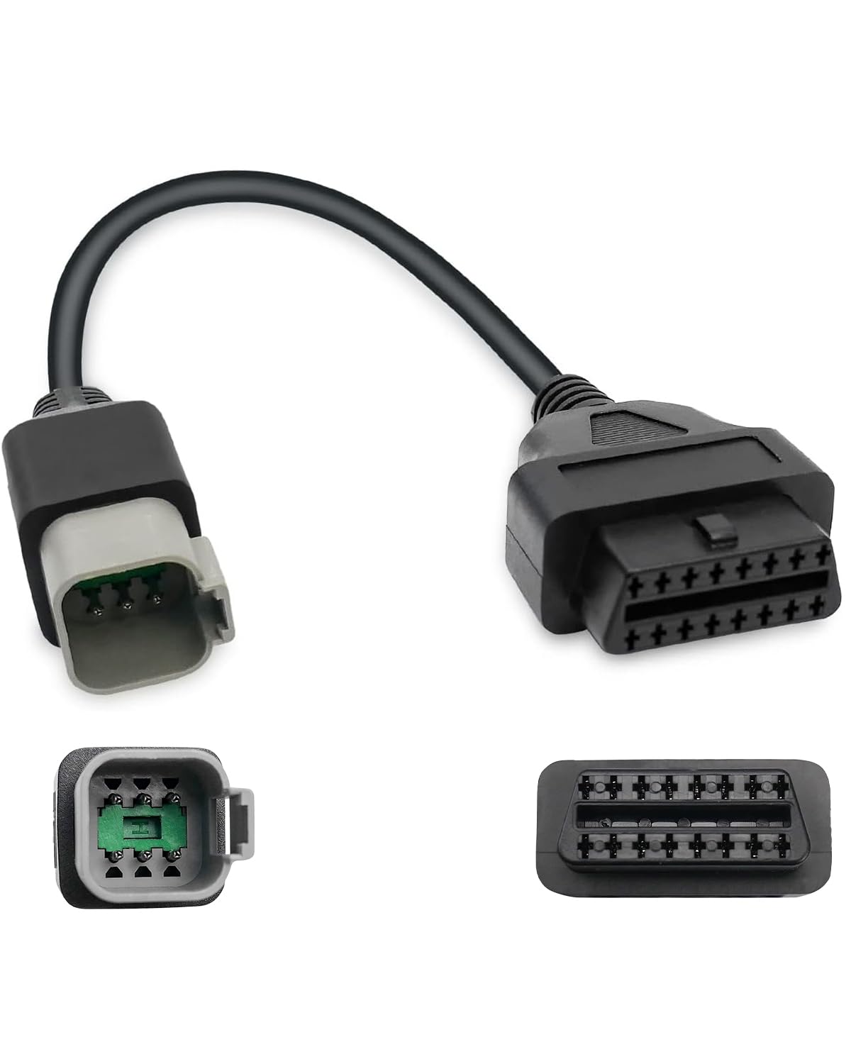 6Pin to 16Pin Motorcycle 6 Pin OBD Diagnostic Cable Adapter, CAN OBD2 OBDII Diagnostic Tool Fit for BRP Moto ATV UTV Motorcycle Bike Clut, Not fit for seadoo and Not for Jet Skis.