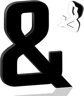 6 Inch Acrylic House Numbers - Crisp, Modern Lightweight Recyclable & Easy to Install Address Signs (&)