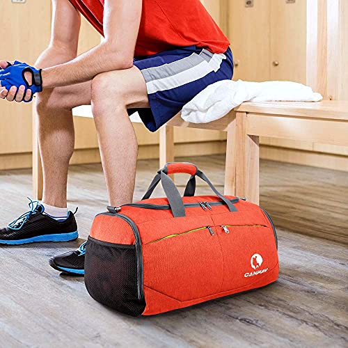 Canway Sports Gym Bag, Travel Duffel bag with Wet Pocket & Shoes Compartment for men women, 45L, Lightweight - Thumbnail 7