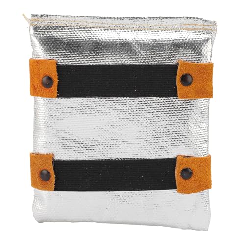 Generic Welding Hand Pad Heat Insulating Protective Glove Thickened PU Leather Aluminum Foil Backing for Industrial Boiler Cutting Metal Smelting