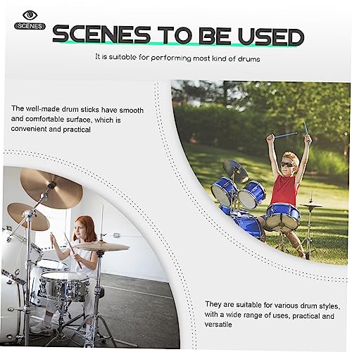 Baquetas de aleación duraderas para bateristas, agarre cómodo y acabado liso para práctica de jazz y percusión miniatura 7