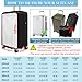 Yotako Upgraded Zippered Transparent PVC Suitcase Cover, No Disassembly Required Clear Luggage Protector for Suitcase Luggage Protector Cover 28''