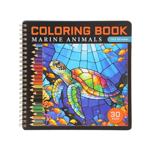Women's Sea World Coloring Book 30 Pages for Adults, Relax Unwind Gift