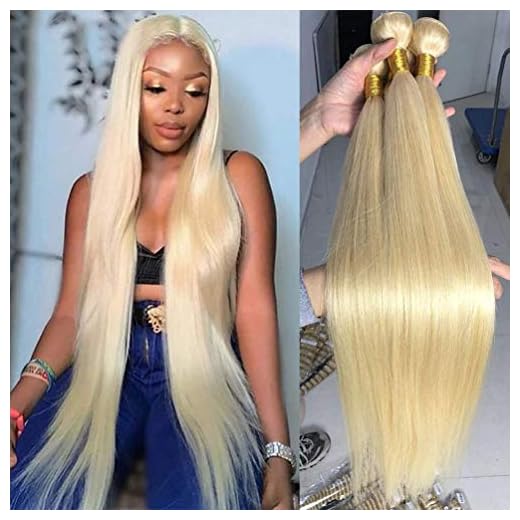 613 Straight Bundles 613 Blonde Bundles (30 32 34) 9A Brazilian 3 Bundles 613 Blonde 100% Human Hair Bundles 613 Honey Blonde Weave Hair Extensions for Black Women