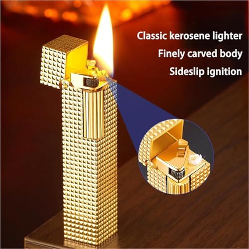 Encendedor de queroseno portátil rectangular con cuerpo de metal para coleccionables 3