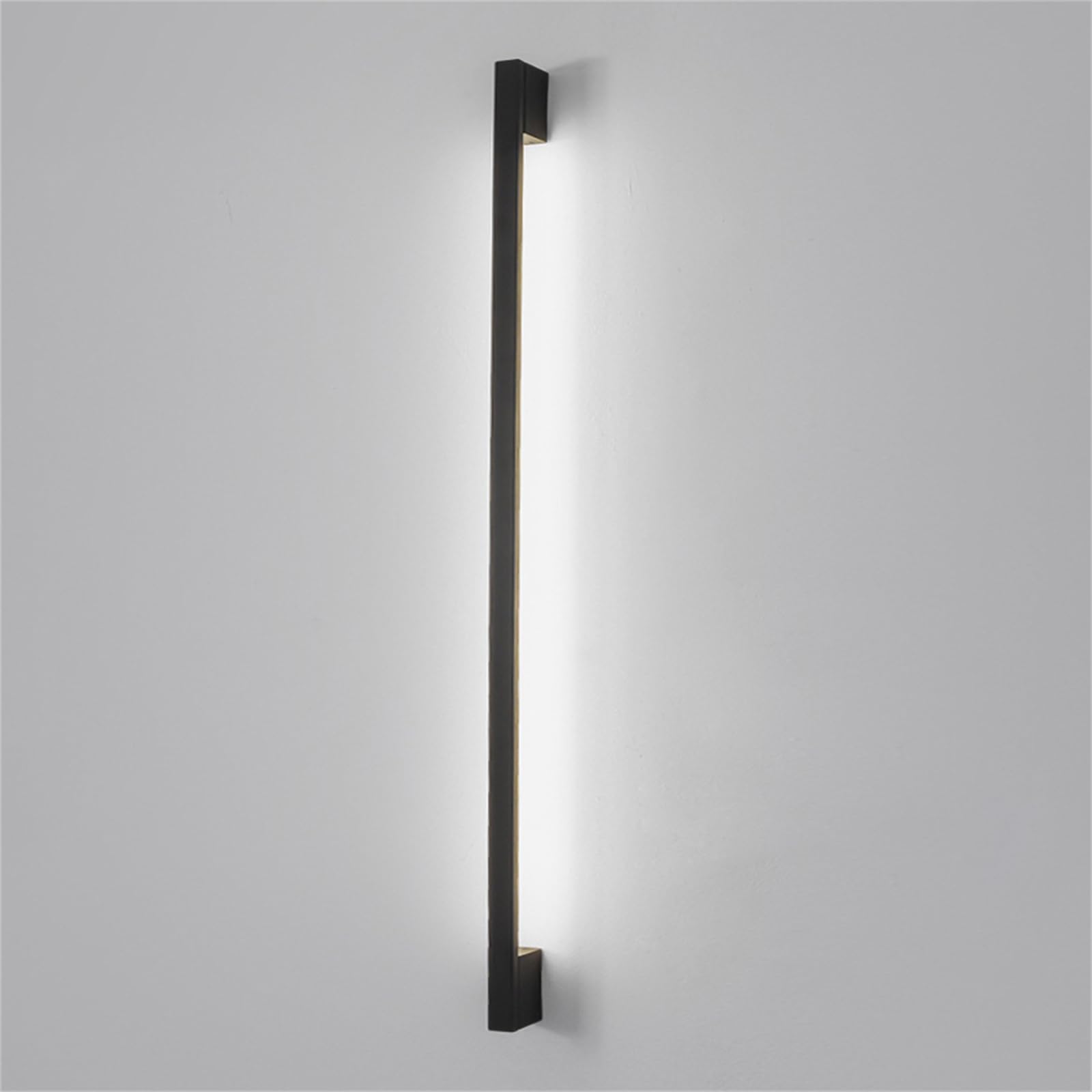 Lámpara de pared interior LED negra de 60cm para pasillos y salones modernos 8