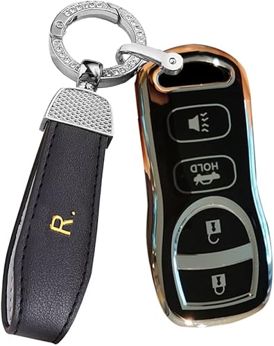 Miniatura 10 de ontto Llavero de 3 botones con diseño elegante para Nissan 2002-2006, funda de TPU para llave de automóvil, compatible con Infiniti EX35 FX35 FX45