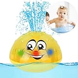 HLXY Bath Toy, Spray Water Squirt Toy LED Light Up Float Toys Bathtub Shower Pool Bathroom Toy for Baby Toddler Infant Kid Water Electronic Sprayer
