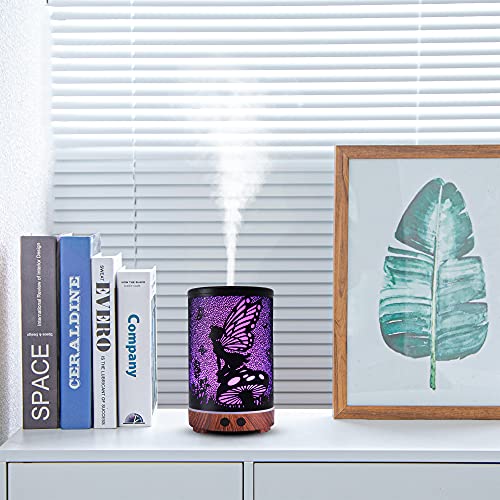 Essential Oil Diffuser, Ultrasonic Diffuser For Essential Oil, Cool Mist Humidifier Aromatherapy Diffuser With 7 Color Lighting Changing Modes, Waterless Auto Shut-Off For Home（Flower Fairy）… #TOP4