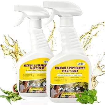 2 Pack Neem Oil & Peppermint Plant Spray