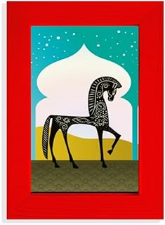 Castle Dream - Marco de fotos con diseño de caballo, color azul y amarillo